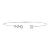 0.31ct 14k White Gold Diamond Bangle